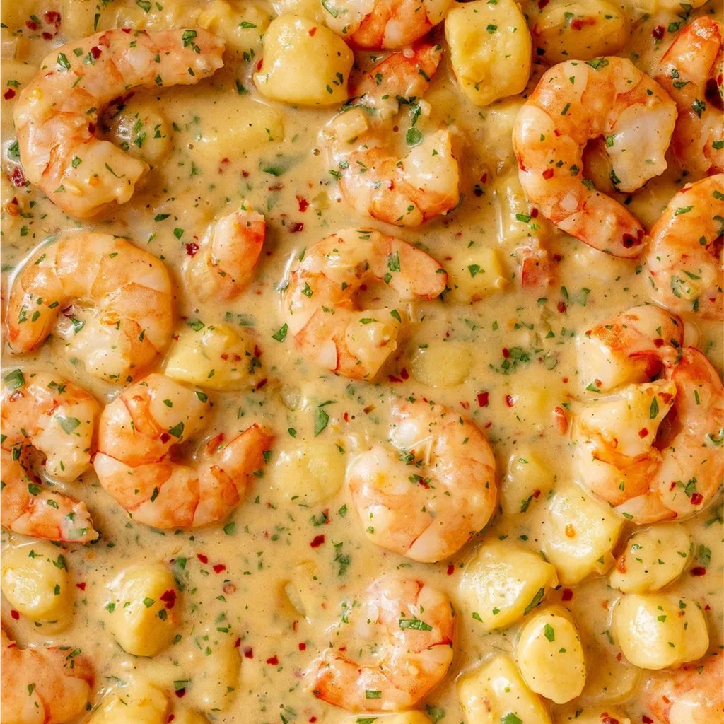 Creamy Cajun Prawn Gnocchi