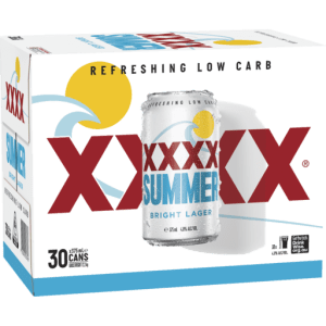 XXXX Summer Bright Lager Can Carton (30)